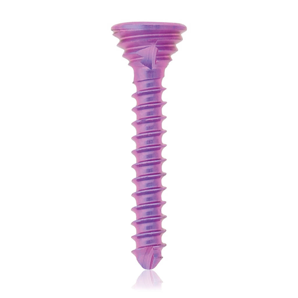 Titanium låseskrue Ø:1.2 x L:8mm, multidirektional, lilla, torx 6 selvskærende