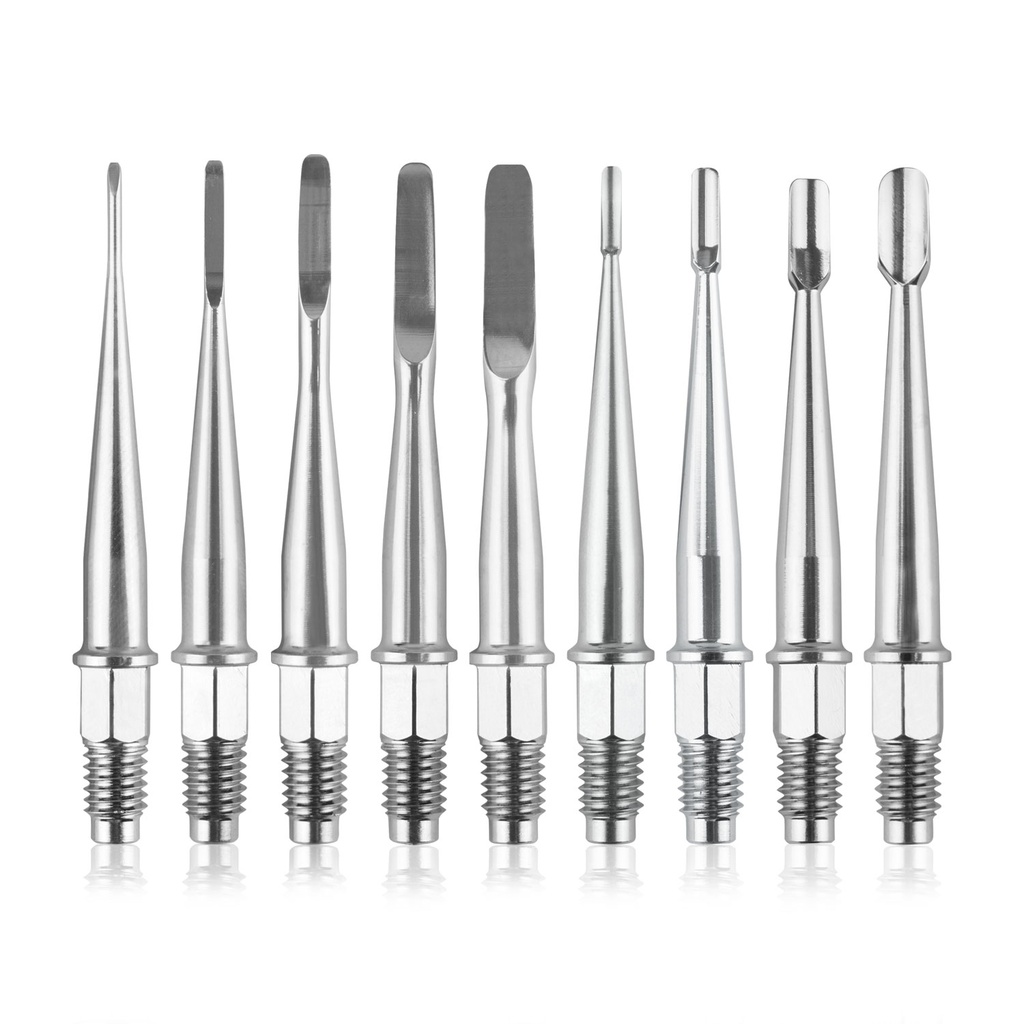 DENTANOMIC - Set lame per piccoli animali, 9 pz (5 lame elevatore e 4 lame lussatore)