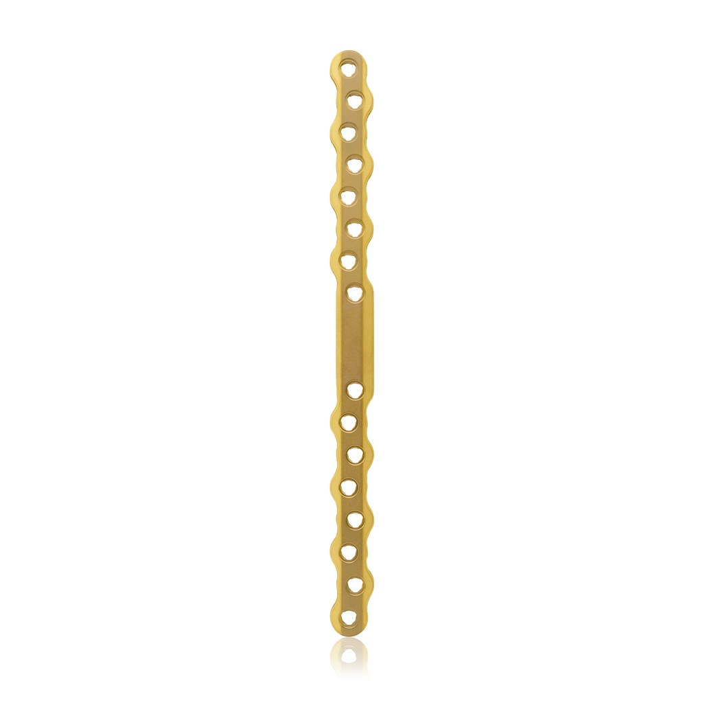 [187758] EickLoxx Large S-típusú csontlemez, 16 lyuk, 180 × 12 ×4,5 mm, titán, arany