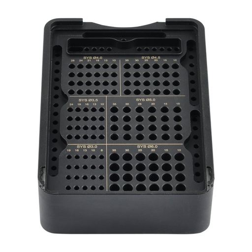 [197502] Opbevarings-/steriliseringsbeholder til interferensskruer — uden skruer (til EickLoxx Zlig 2)