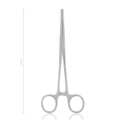 [142416] Pinza emostatica KOCHER-OCHSNER 16 cm, dritta, denti 1x2