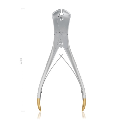 [180922] Pinza taglia fili, 22 cm, per fili morbidi fino a 3,5 mm risp. fili duri a 2,5 mm, con inserti in