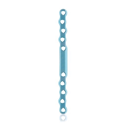[187745] EickLoxx S-Typ Knochenplatte 10-Loch, 118 x 8 x 3.2mm, Titan, gelb,