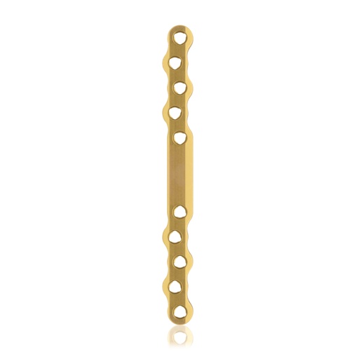 [187755] Placca ossa EickLoxx tipo-S 10-fori, 120 x 10 x 4,5mm. in titanio, oro