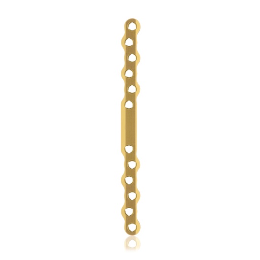[187756] EickLoxx S-Typ Knochenplatte 14-Loch, 140 x 11 x 4,5mm. Titan, gold 