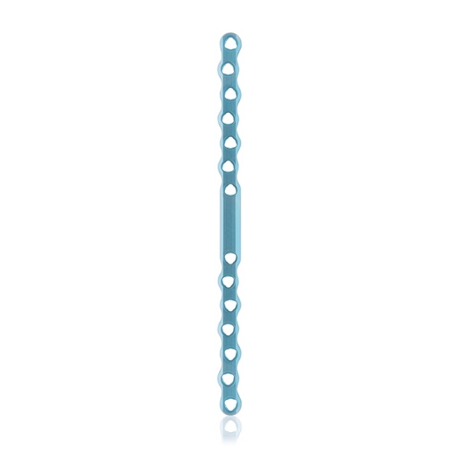 [187747] EickLoxx S-Typ Knochenplatte 14-Loch, 158 x 8 x 3.2mm, Titan, gelb,