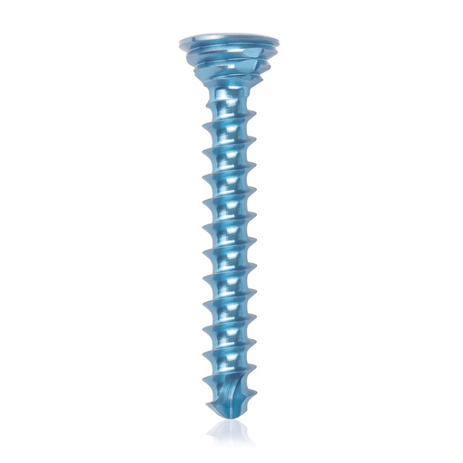 [185540] Vite bloccata in titanio Ø2.7x 20mm multidirezionele, blu,Torx 10 autofilettante, autoperforante